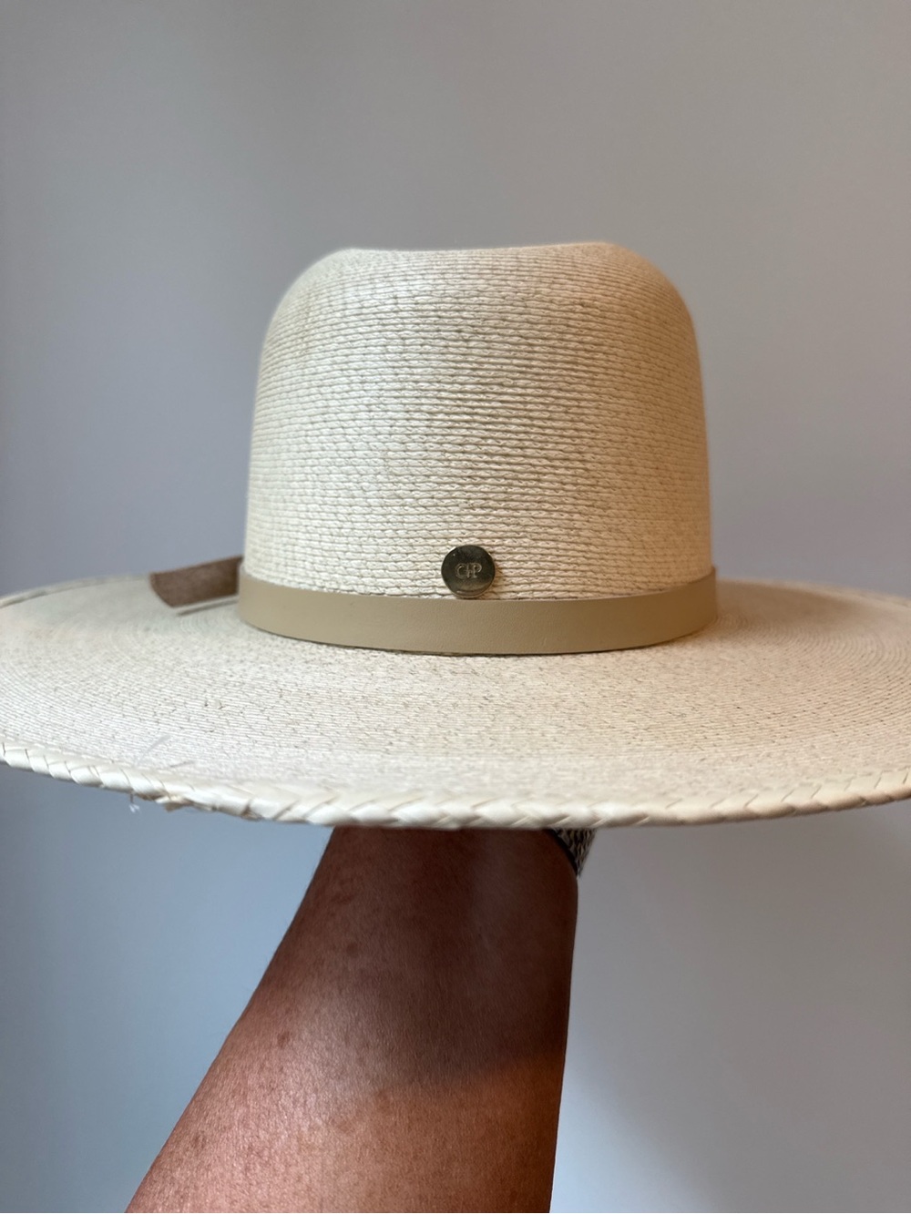 GIGI PIP Neutral Rancher Straw Hat with Leather Band - Picture 4 of 7